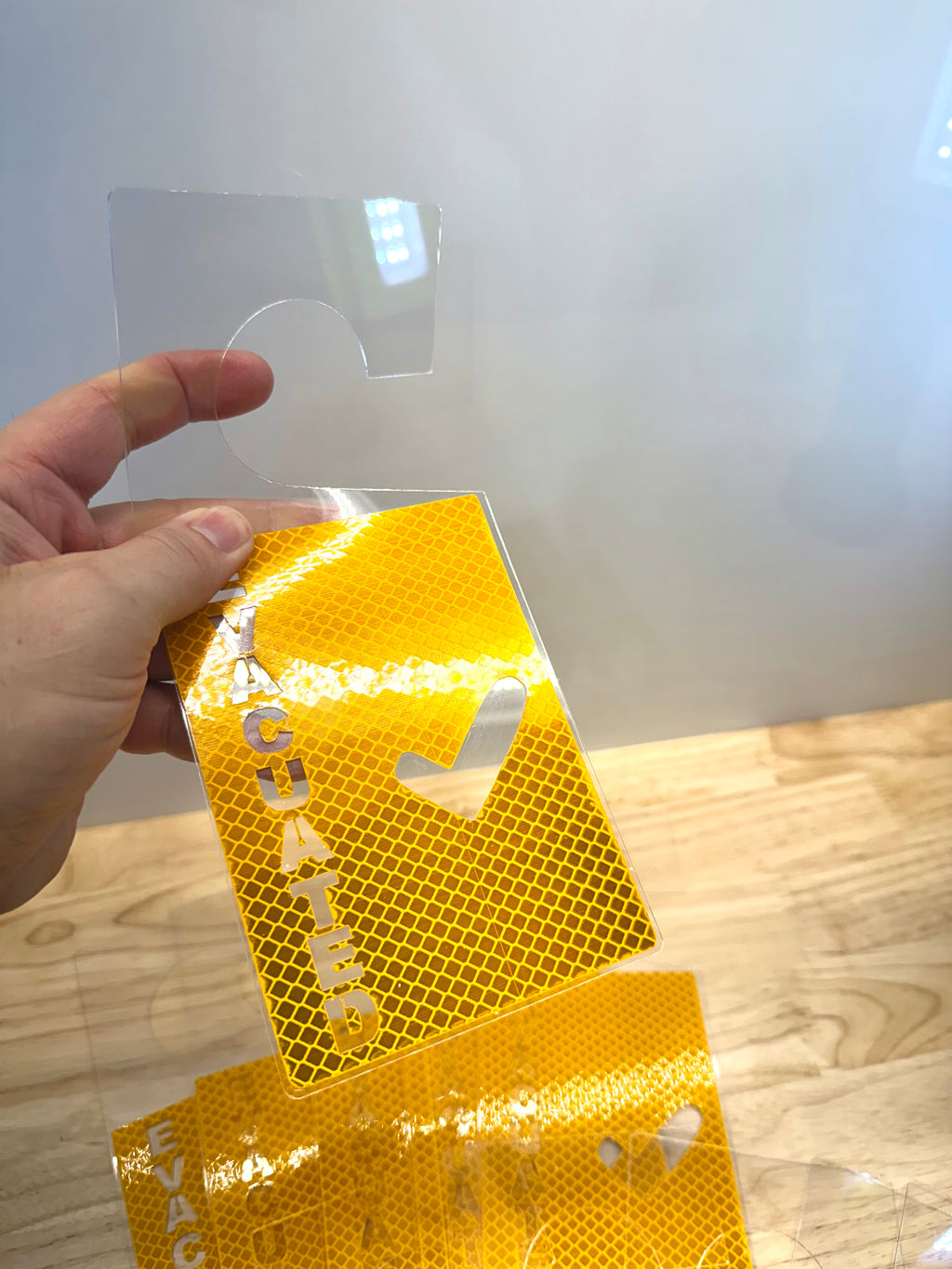 3M Diamond Grade Reflective Evacuation Door Hanger – Durable PETG Safety Marker | Pack of 10